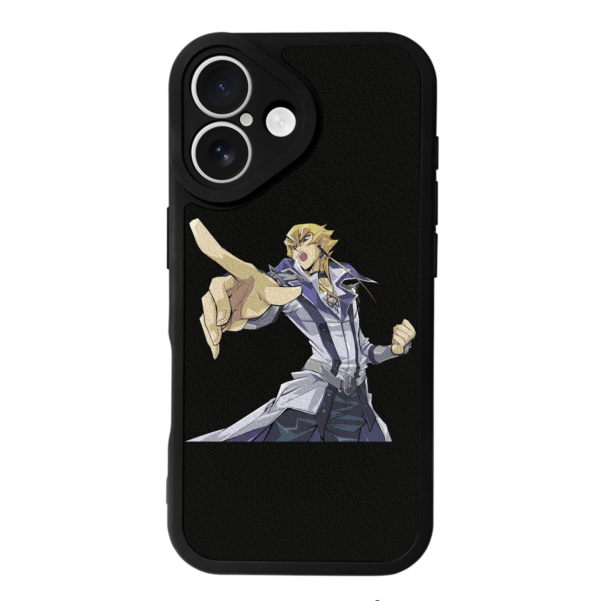 （画像用） 遊☆戯☆王 Yu-Gi-Oh! 【iPhone 16シリーズ対応】シリコンスマホケース（レザー調） 材質：シリコン